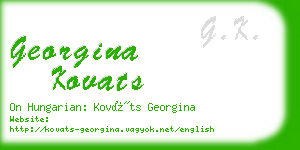 georgina kovats business card